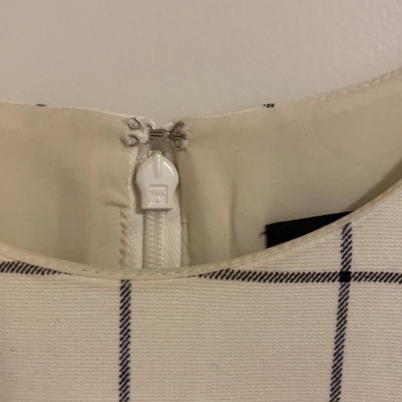 Banana Repblic Cream Windowpane Dress - Picture 3 of 6
